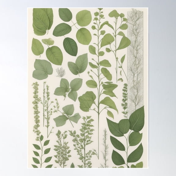 #4 Captivating Leaf And Plant-Inspired Design: Nature-Inspired Repeating Patterns Poster Wall Art, Modern Wall Decor For Living Room Bedroom, 16x24 UNFRAMED