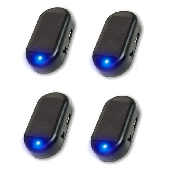 4× Car Alarm Warning Solar Flash LED Light Fake Security System Anti-theft Signa