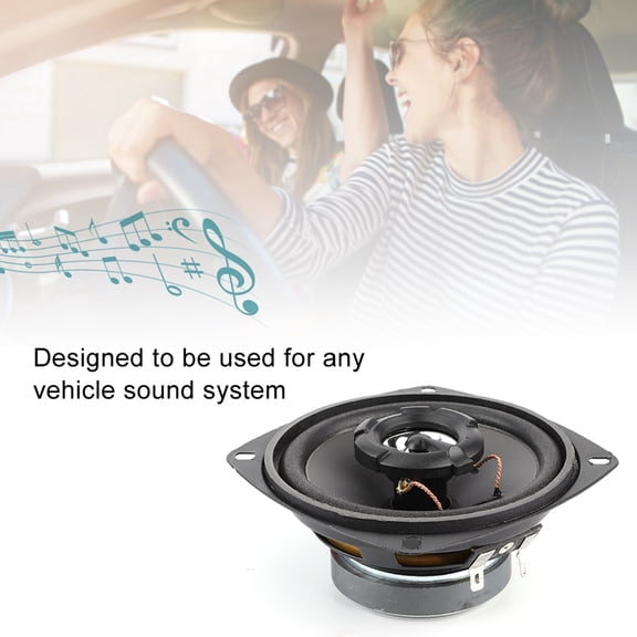 4" Car Loudspeaker, Powerful Stereo Sound Durable ABS Magnet Design, Easy Install
