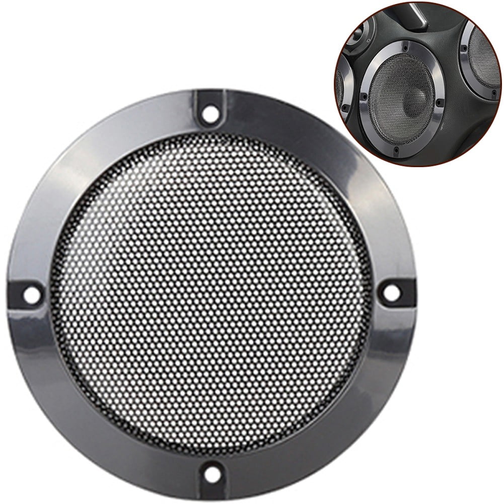 4\" Car Metal Speaker Cover Mesh Subwoofer Grill Horn Guard Glossy