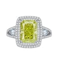 thumbnail image 1 of 4 Carat 925 Sterling Silver Engagement Rings for Women Promise Rings for Her Dainty Radiant Cut Ring Statement Cocktail Rings for Wife Ladies, 1 of 7