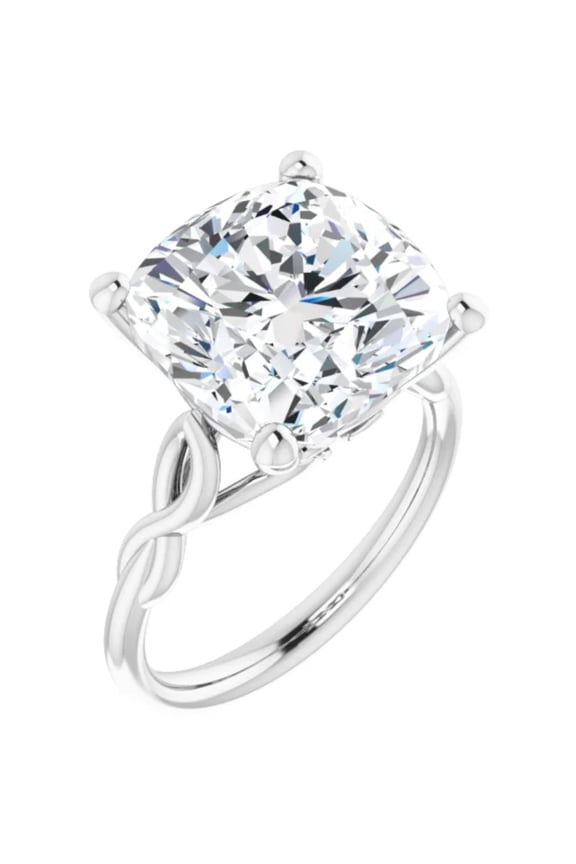 4 Carat Cushion Lab Grown Diamond Engagement Ring