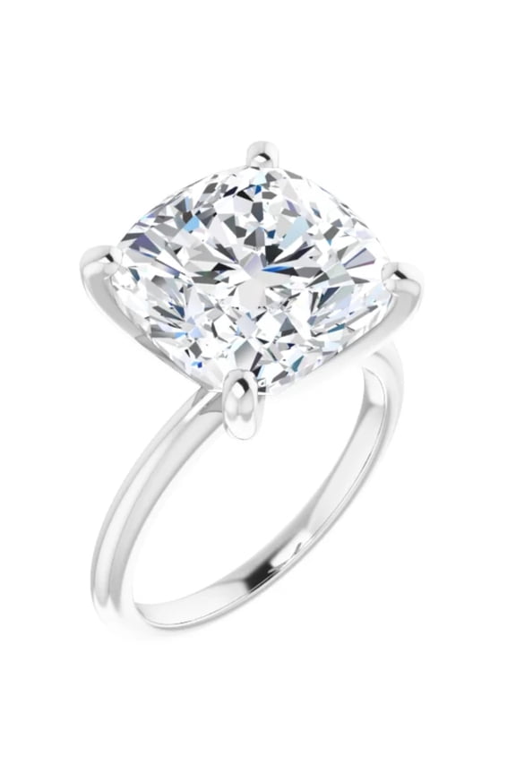 4 Carat Cushion Lab Grown Diamond Engagement Ring