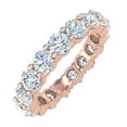 thumbnail image 1 of 4 Carat Diamond Eternity Wedding Band Ring in 14K Rose Gold - IGI Certified (Ring Size 9), 1 of 4