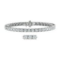 thumbnail image 1 of 4 Carat Diamond Tennis Bracelet in 10K White Gold (7 Inch), 1 of 3