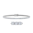 thumbnail image 1 of 4 Carat Diamond Tennis Bracelet in 14K White Gold (7 Inch) (I1-I2 Clarity), 1 of 4