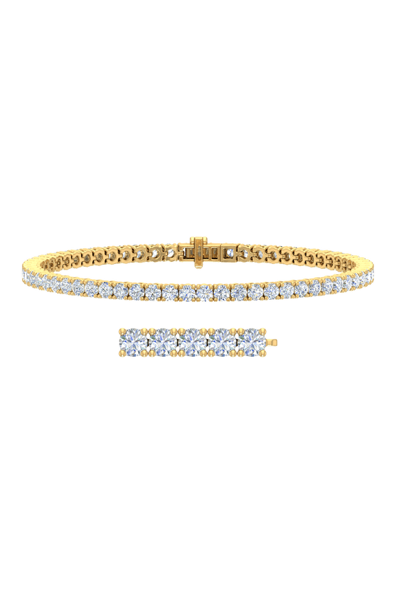 4 Carat Diamond Tennis Bracelet in 14K Yellow Gold (7 Inch)