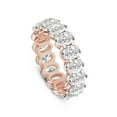 thumbnail image 1 of 4 Carat | EGL Certified Oval Shape Lab Grown Diamond Eternity Ring For Women | 14K Rose Gold | GH-SI1 Quality Friendly Diamonds, 1 of 6