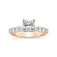 thumbnail image 1 of IGI Certified 4 Carat Cushion Shape Lab Grown Diamond Engagement Ring | 14K Rose Gold | Cassidy Entwined Prongs Lab Diamond Ring | FG-VS1-VS2 Quality Friendly Diamonds, 1 of 6
