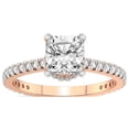 thumbnail image 1 of 4 Carat IGI Certified Cushion Shape Lab Grown Diamond Engagement Ring | 14K Rose Gold |Myra Secret Halo Diamond Ring | FG-VS1-VS2 Quality Friendly Diamonds, 1 of 4