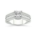 thumbnail image 1 of 4 Carat IGI Certified Cushion Shape Lab Grown Diamond Engagement Ring | 14K White Gold |Idris Secret Halo Diamond Ring | FG-VS1-VS2 Quality Friendly Diamonds, 1 of 4