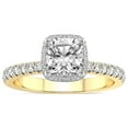thumbnail image 1 of IGI Certified 4 Carat Cushion Shape Lab Grown Diamond Engagement Ring | 14K Yellow Gold | Amarya Secret Double Halo Lab Diamond Ring | FG-VS1-VS2 Quality Friendly Diamonds, 1 of 6