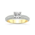 thumbnail image 1 of 4 Carat IGI Certified Cushion Shape Lab Grown Diamond Engagement Ring | 14K Yellow Gold |Casimer Side Stone Diamond Ring | FG-VS1-VS2 Quality Friendly Diamonds, 1 of 1