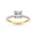 thumbnail image 1 of 4 Carat IGI Certified Cushion Shape Lab Grown Diamond Engagement Ring | 14K Yellow Gold |Emily Eternity Diamond Ring | FG-VS1-VS2 Quality Friendly Diamonds, 1 of 5