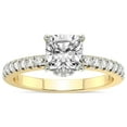 thumbnail image 1 of 4 Carat IGI Certified Cushion Shape Lab Grown Diamond Engagement Ring | 14K Yellow Gold |Galen Secret Halo Diamond Ring | FG-VS1-VS2 Quality Friendly Diamonds, 1 of 1