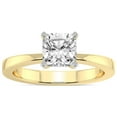 thumbnail image 1 of 4 Carat IGI Certified Cushion Shape Lab Grown Diamond Engagement Ring | 14K Yellow Gold |Jannel Tapering Diamond Ring | FG-VS1-VS2 Quality Friendly Diamonds, 1 of 1