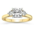 thumbnail image 1 of IGI Certified 4 Carat Cushion Shape Lab Grown Diamond Engagement Ring | 14K White Gold | Synthia Three Stone Lab Diamond Ring | FG-VS1-VS2 Quality Friendly Diamonds, 1 of 6