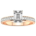 thumbnail image 1 of 4 Carat IGI Certified Emerald Shape Lab Grown Diamond Engagement Ring | 14K Rose Gold |Charm Of Love Eternity Diamond Ring | FG-VS1-VS2 Quality Friendly Diamonds, 1 of 4