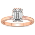 thumbnail image 1 of IGI Certified 4 Carat Emerald Shape Lab Grown Diamond Engagement Ring | 14K Rose Gold | Malissa Solitaire Diamond Ring | FG-VS1-VS2 Quality Friendly Diamonds, 1 of 6