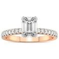 thumbnail image 1 of 4 Carat IGI Certified Emerald Shape Lab Grown Diamond Engagement Ring | 14K Rose Gold |Serena Eternity Diamond Ring | FG-VS1-VS2 Quality Friendly Diamonds, 1 of 5