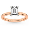 thumbnail image 1 of IGI Certified 4 Carat Emerald Shape Lab Grown Diamond Engagement Ring | 14K Rose Gold | Solitaire Diamond Ring | FG-VS1-VS2 Quality Friendly Diamonds, 1 of 7