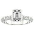 thumbnail image 1 of 4 Carat IGI Certified Emerald Shape Lab Grown Diamond Engagement Ring | 14K White Gold |Eloa Secret Halo Diamond Ring | FG-VS1-VS2 Quality Friendly Diamonds, 1 of 5