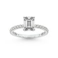 thumbnail image 1 of 4 Carat IGI Certified Emerald Shape Lab Grown Diamond Engagement Ring | 14K White Gold |Emily Eternity Diamond Ring | FG-VS1-VS2 Quality Friendly Diamonds, 1 of 6
