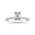 thumbnail image 1 of 4 Carat IGI Certified Emerald Shape Lab Grown Diamond Engagement Ring | 14K White Gold |Grace Micro Pave Eternity Diamond Ring | FG-VS1-VS2 Quality Friendly Diamonds, 1 of 5