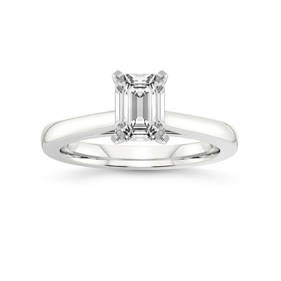 4 Carat IGI Certified Emerald Shape Lab Grown Diamond Engagement Ring | 14K White Gold |Teagan Solitaire Diamond Ring | FG-VS1-VS2 Quality Friendly Diamonds