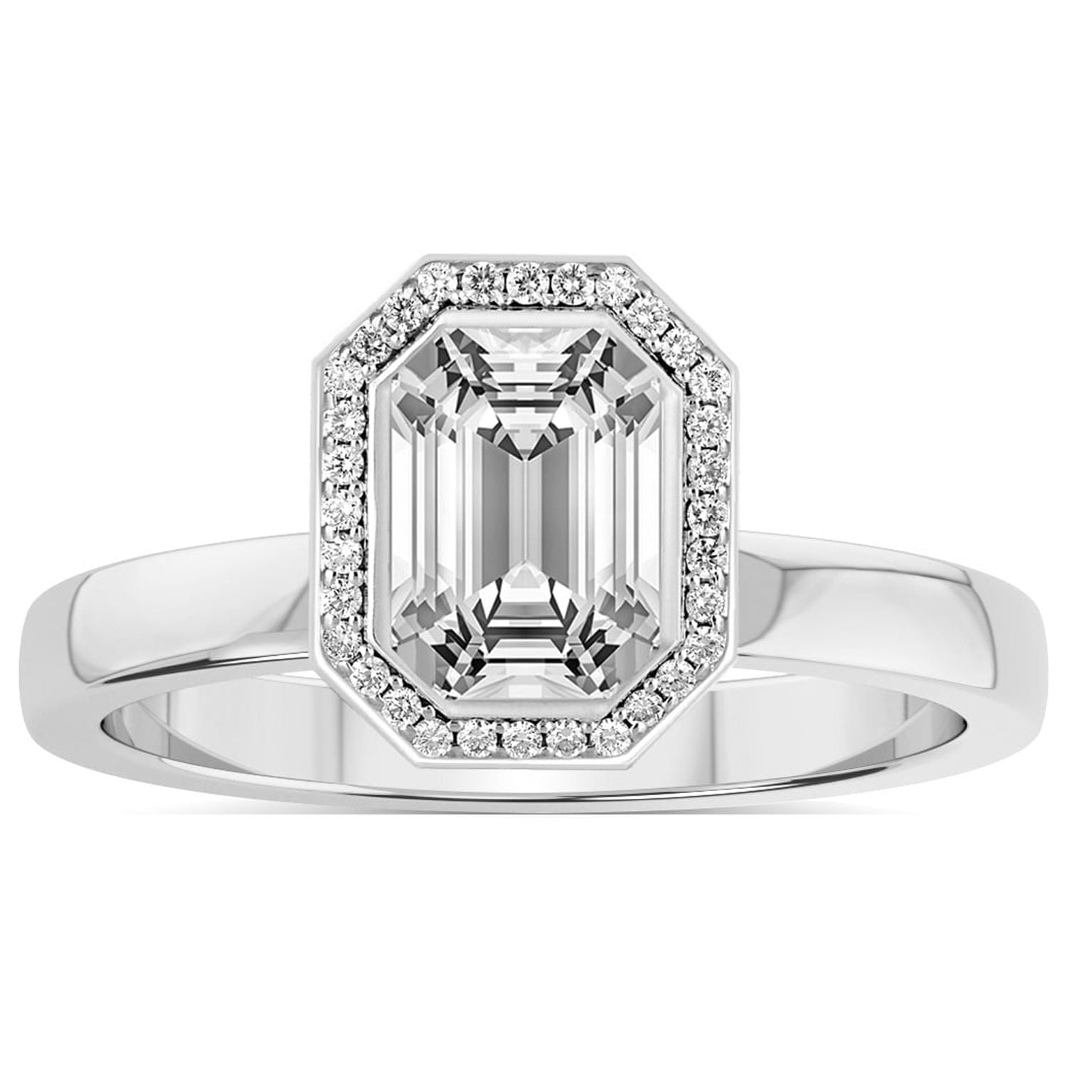 4 Carat IGI Certified Emerald Shape Lab Grown Diamond Engagement Ring