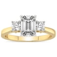 thumbnail image 1 of IGI Certified 4 Carat Emerald Shape Lab Grown Diamond Engagement Ring | 14K White Gold | Intricacy Three Stone Lab Diamond Ring | FG-VS1-VS2 Quality Friendly Diamonds, 1 of 6