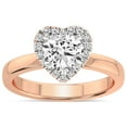 thumbnail image 1 of 4 Carat IGI Certified Heart Shape Lab Grown Diamond Engagement Ring | 14K Rose Gold |Anna Hidden Accents Halo Diamond Ring | FG-VS1-VS2 Quality Friendly Diamonds, 1 of 4