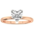 thumbnail image 1 of IGI Certified 4 Carat Heart Shape Lab Grown Diamond Engagement Ring | 14K Rose Gold |Lyla Hidden Accents SolitaireLab Diamond Ring | FG-VS1-VS2 Quality Friendly Diamonds, 1 of 6