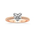 thumbnail image 1 of 4 Carat IGI Certified Heart Shape Lab Grown Diamond Engagement Ring | 14K Rose Gold |Sansa Solitaire Diamond Ring | FG-VS1-VS2 Quality Friendly Diamonds, 1 of 4
