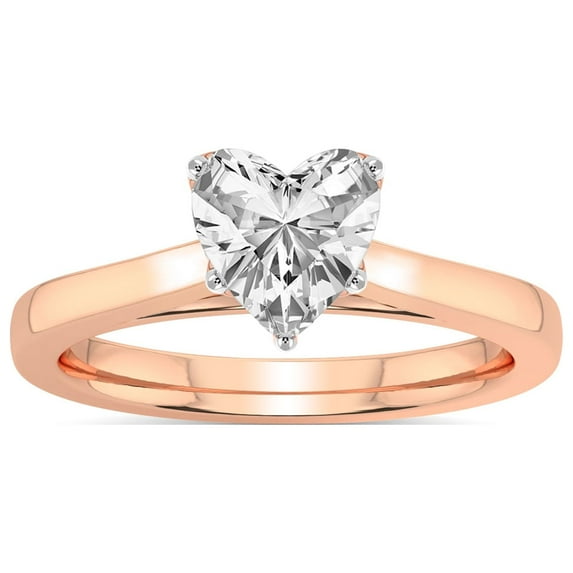 4 Carat IGI Certified Heart Shape Lab Grown Diamond Engagement Ring | 14K Rose Gold |Shye Petal Solitaire Diamond Ring | FG-VS1-VS2 Quality Friendly Diamonds