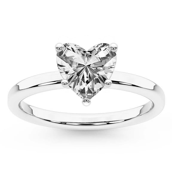 IGI Certified 4 Carat Heart Shape Lab Grown Diamond Engagement Ring | 14K White Gold | Solitaire Diamond Ring | FG-VS1-VS2 Quality Friendly Diamonds