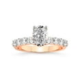 thumbnail image 1 of IGI Certified 4 Carat Oval Shape Lab Grown Diamond Engagement Ring | 14K Rose Gold | Cassidy Entwined Prongs Lab Diamond Ring | FG-VS1-VS2 Quality Friendly Diamonds, 1 of 6