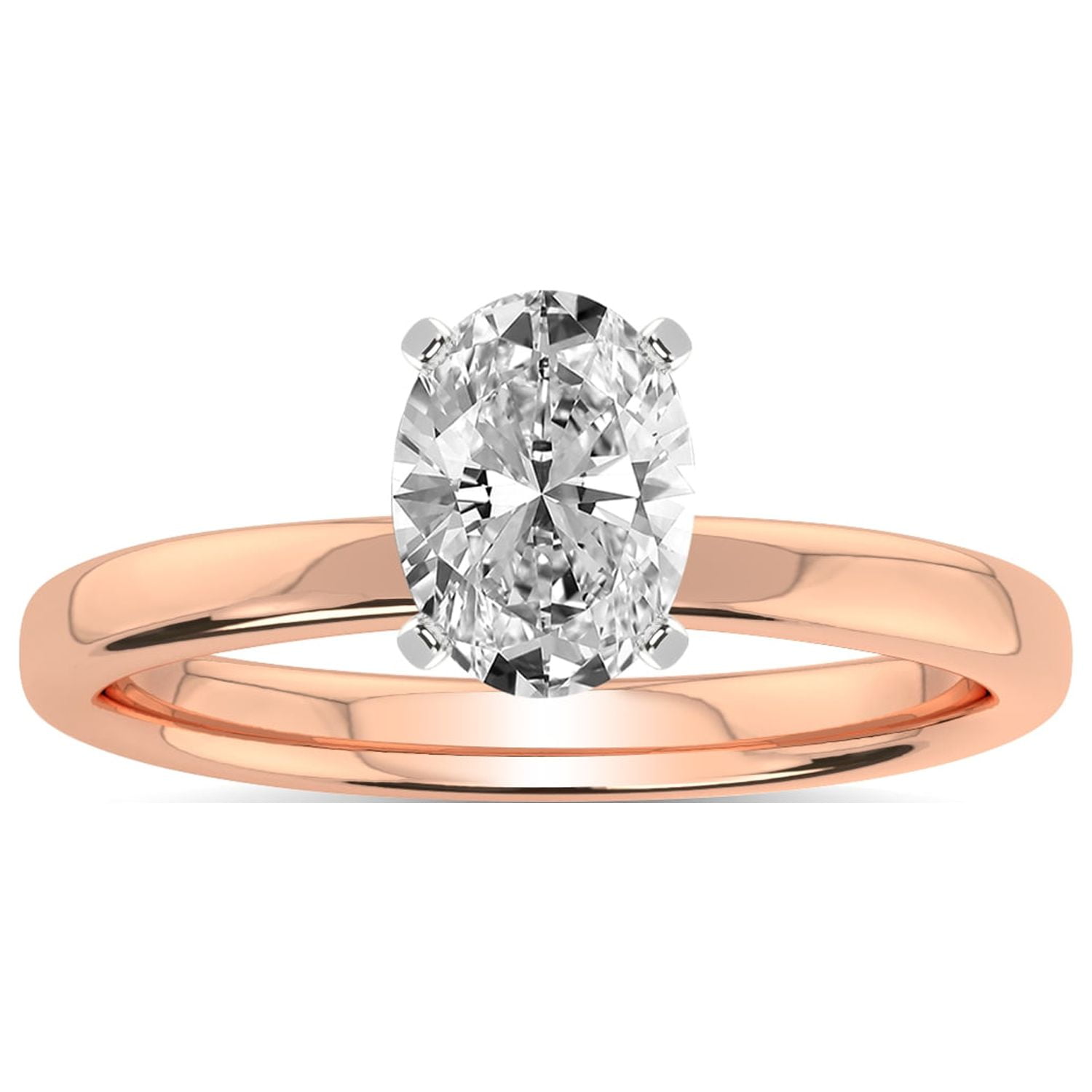 4 Carat IGI Certified Oval Shape Lab Grown Diamond Engagement Ring