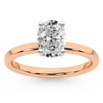 thumbnail image 1 of IGI Certified 4 Carat Oval Shape Lab Grown Diamond Engagement Ring | 14K Rose Gold | Solitaire Diamond Ring | FG-VS1-VS2 Quality Friendly Diamonds, 1 of 7