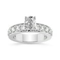 thumbnail image 1 of IGI Certified 4 Carat Oval Shape Lab Grown Diamond Engagement Ring | 14K White Gold | Adele Side Stone Lab Diamond Ring | FG-VS1-VS2 Quality Friendly Diamonds, 1 of 6