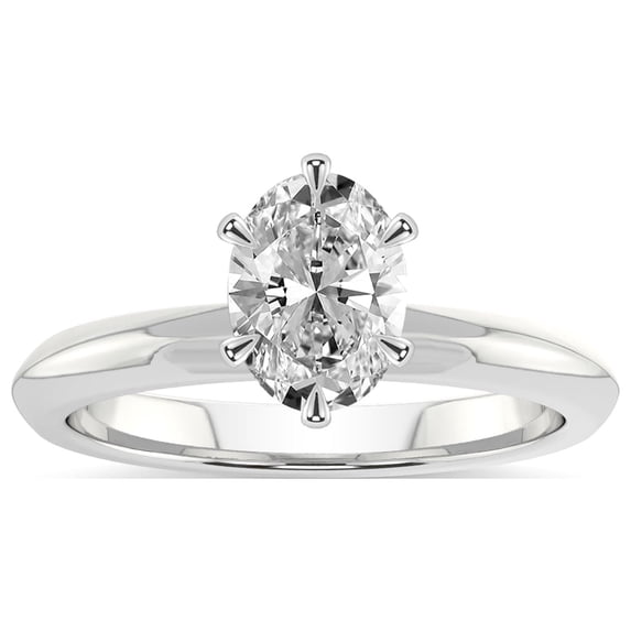 IGI Certified 4 Carat Oval Shape Lab Grown Diamond Engagement Ring | 14K White Gold | Alora Solitaire Diamond Ring | FG-VS1-VS2 Quality Friendly Diamonds