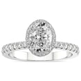 thumbnail image 1 of IGI Certified 4 Carat Oval Shape Lab Grown Diamond Engagement Ring | 14K White Gold | Amarya Secret Double Halo Lab Diamond Ring | FG-VS1-VS2 Quality Friendly Diamonds, 1 of 6