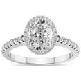 thumbnail image 1 of 4 Carat IGI Certified Oval Shape Lab Grown Diamond Engagement Ring | 14K White Gold |Anastasia Halo Diamond Ring | FG-VS1-VS2 Quality Friendly Diamonds, 1 of 4