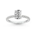 thumbnail image 1 of 4 Carat IGI Certified Oval Shape Lab Grown Diamond Engagement Ring | 14K White Gold |Emily Eternity Diamond Ring | FG-VS1-VS2 Quality Friendly Diamonds, 1 of 6