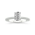 thumbnail image 1 of 4 Carat IGI Certified Oval Shape Lab Grown Diamond Engagement Ring | 14K White Gold |Grace Micro Pave Eternity Diamond Ring | FG-VS1-VS2 Quality Friendly Diamonds, 1 of 5