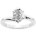 thumbnail image 1 of IGI Certified 4 Carat Oval Shape Lab Grown Diamond Engagement Ring | 14K White Gold | Seraphina Twist Prongs Solitaire Diamond Ring | FG-VS1-VS2 Quality Friendly Diamonds, 1 of 6