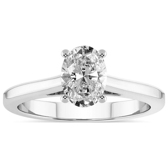 IGI Certified 4 Carat Oval Shape Lab Grown Diamond Engagement Ring | 14K White Gold | Siran Secret Halo Lab Diamond Ring | FG-VS1-VS2 Quality Friendly Diamonds