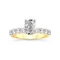 thumbnail image 1 of IGI Certified 4 Carat Oval Shape Lab Grown Diamond Engagement Ring | 14K White Gold | Cassidy Entwined Prongs Lab Diamond Ring | FG-VS1-VS2 Quality Friendly Diamonds, 1 of 6