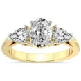 thumbnail image 1 of IGI Certified 4 Carat Oval Shape Lab Grown Diamond Engagement Ring | 14K White Gold | Della Three stone Pear Shape Side Lab Diamond Ring | FG-VS1-VS2 Quality Friendly Diamonds, 1 of 6