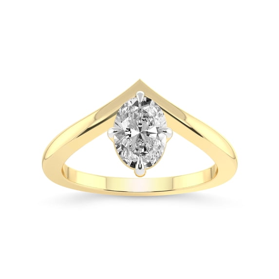 IGI Certified 4 Carat Oval Shape Lab Grown Diamond Engagement Ring | 14K White Gold | Janes Chevron Lab Diamond Ring | FG-VS1-VS2 Quality Friendly Diamonds